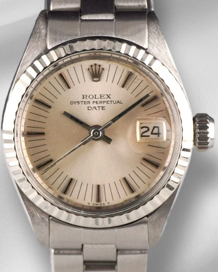 Rolex Lady-Datejust 26MM Silver Dial Oyster Bracelet (6917)