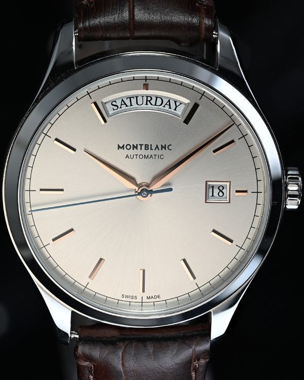 Montblanc Heritage Chronométrie 38MM Silver Dial Aftermarket Leather Strap (118224)