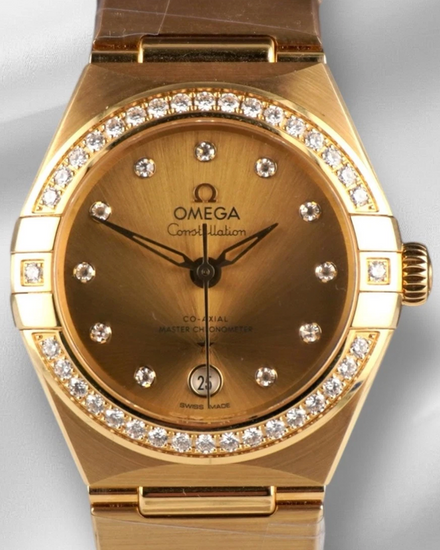 2024 Omega Constellation 29MM Champagne Dial Yellow Gold Bracelet (131.55.29.20.58.001)