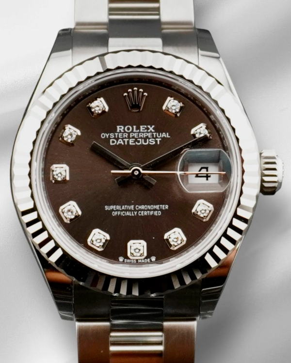 2020 Rolex Lady-Datejust 28MM Dark Grey Dial Jubilee Bracelet (279174)