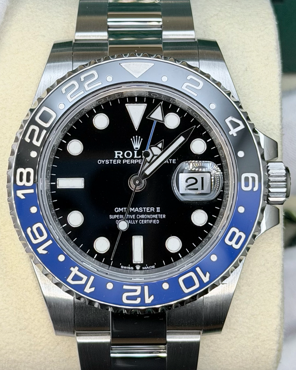 2022 Rolex GMT-Master II "Batman" 40MM Black Dial Oyster Bracelet (126710BLNR)