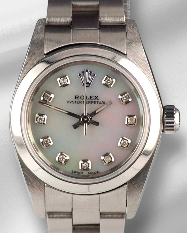 Rolex Oyster Perpetual 25MM Aftermarket Mother Of Pearl Dial Oyster Bracelet (67180)