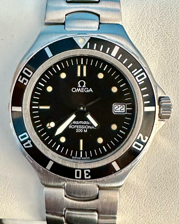 Omega Seamaster Professional 200M "Pre-Bond" 38.5MM Quartz Black Dial Steel Bracelet  (396.1041)
