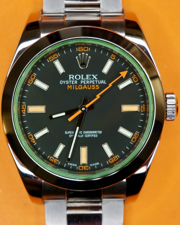 (SR) 2017 Rolex Milgauss 40MM Black Dial Oyster Bracelet (116400GV)