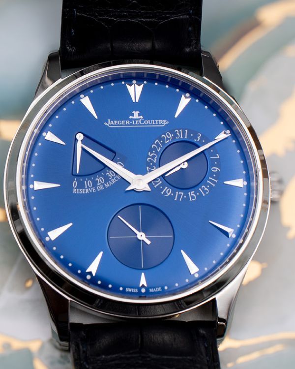 2021 Jaeger-LeCoultre Master Ultra Thin 39MM Blue Dial Leather Strap (Q1378480)