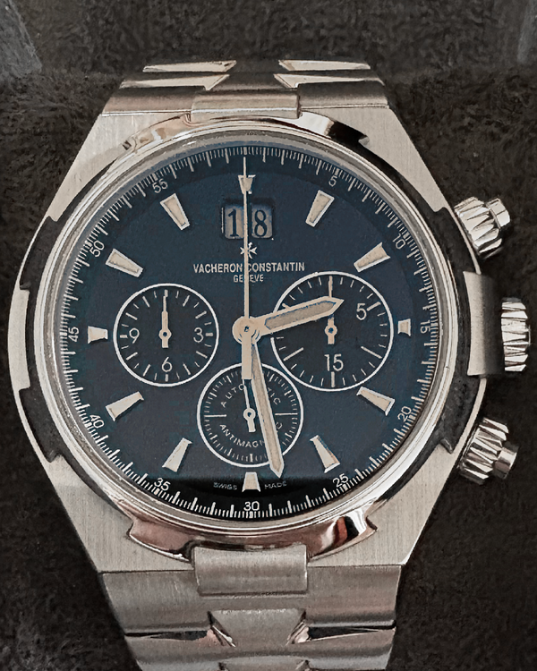 2019 Vacheron Constantin Overseas Chronograph 42MM Blue Dial Steel Bracelet (49150/B01A-9745)