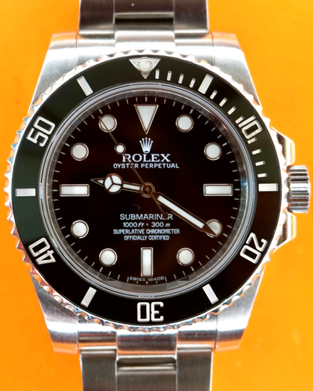2015 Rolex Submariner No-Date 40MM Black Dial Oyster Bracelet (114060)