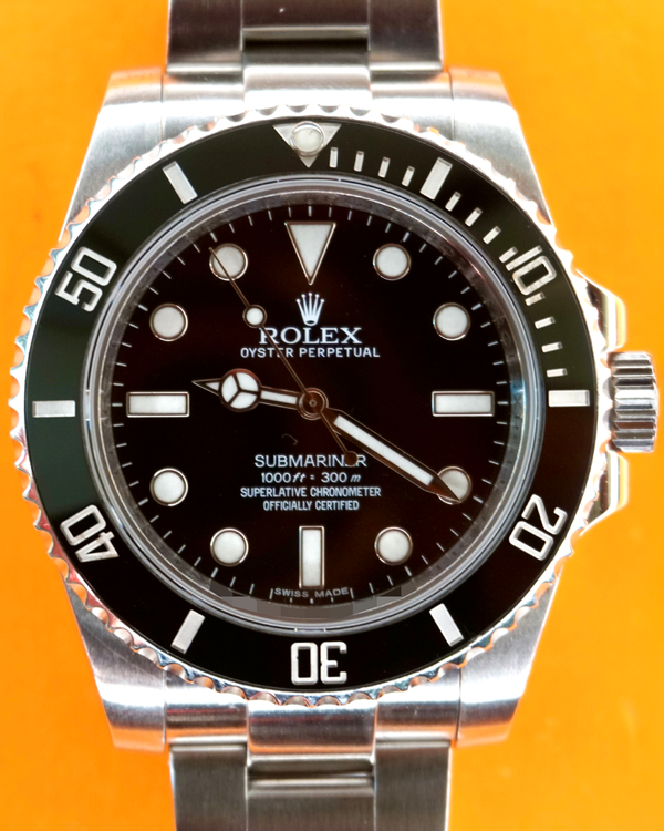 (SR) 2015 Rolex Submariner No-Date 40MM Black Dial Oyster Bracelet (114060)