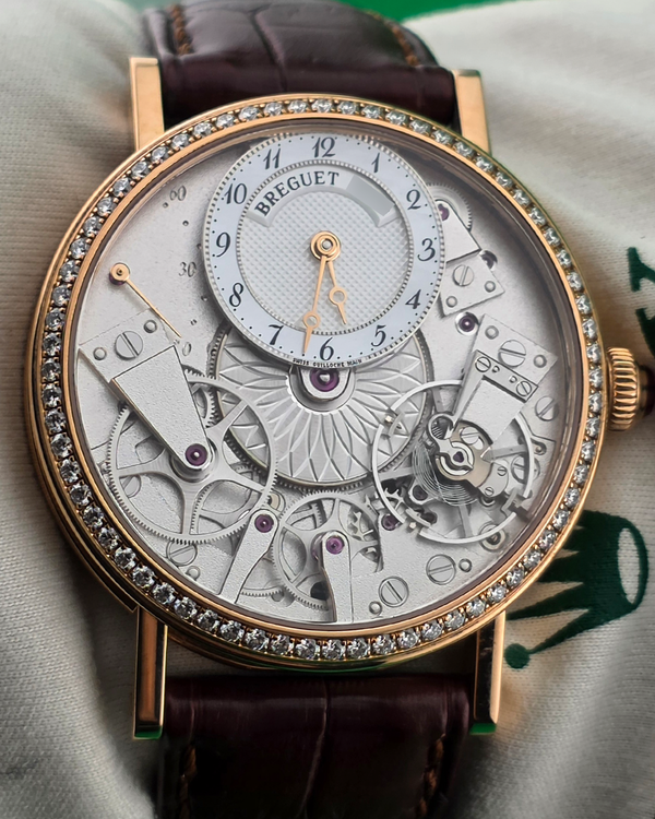 Breguet Tradition 7038 37MM Skeleton Dial Leather Strap (7038BR/18/9V6 D00D)