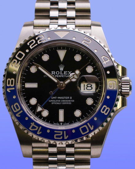 No Reserve - 2025 Rolex GMT-Master II "Batgirl" 40MM Black Dial Jubilee Bracelet (126710BLNR)