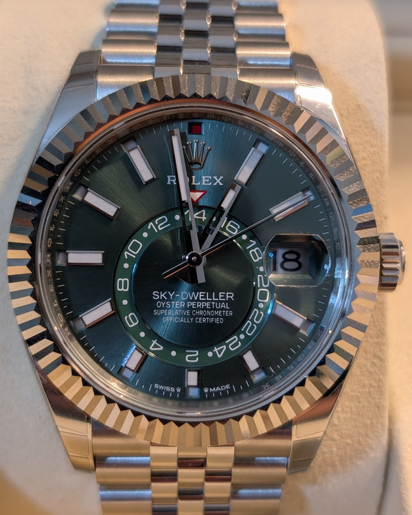 2025 Rolex Sky-Dweller 42MM Green Dial Jubilee Bracelet (336934)