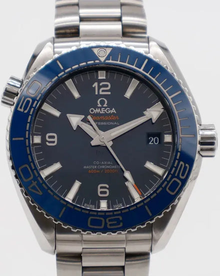 2020 Omega Seamaster Planet Ocean 600M 43.5MM Blue Dial Steel Bracelet (215.30.44.21.03.001)