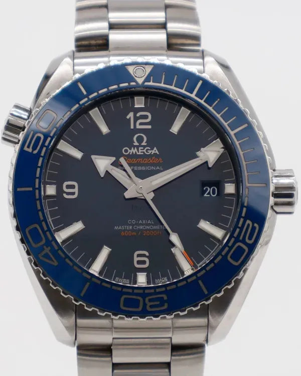 2020 Omega Seamaster Planet Ocean 600M 43.5MM Blue Dial Steel Bracelet (215.30.44.21.03.001)
