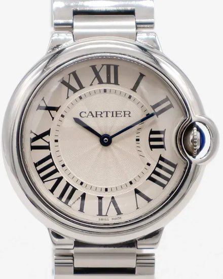 Cartier Ballon Bleu 36MM Quartz Silver Dial Steel Bracelet (W69011Z4)