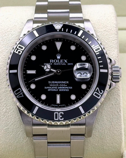 2006 Rolex Submariner Date 40MM Black Dial Oyster Bracelet (16610)