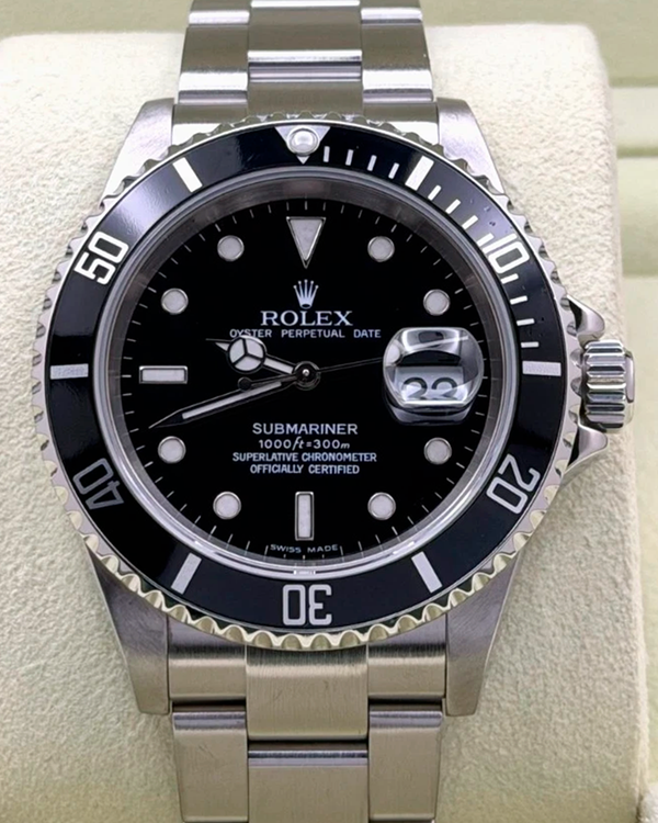 2006 Rolex Submariner Date 40MM Black Dial Oyster Bracelet (16610)