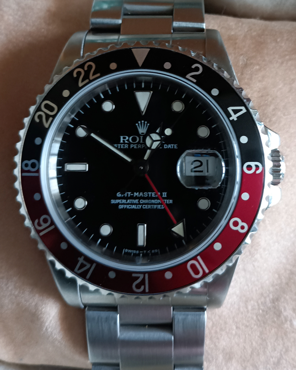 1997 Rolex GMT-Master II "Coke" 40MM Black Dial Oyster Bracelet (16710)