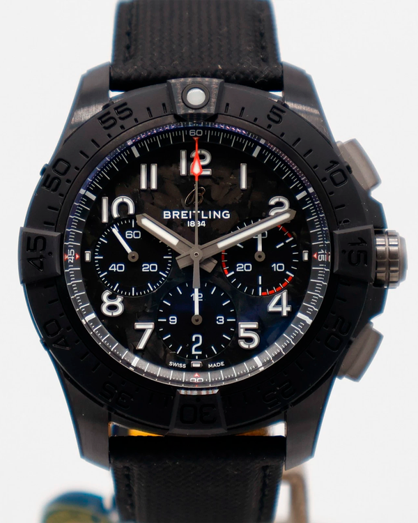 2025 Breitling Avenger B01 Chronograph "Night Mission" 44MM Black Dial Leather Strap (SB0147101B1X1)