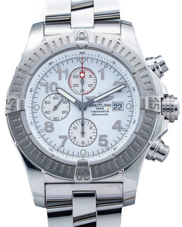 Breitling Super Avenger 48MM White Dial Steel Bracelet (A13370)