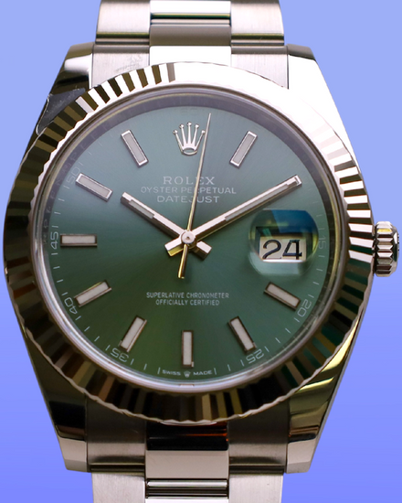 2026 Rolex Datejust 41MM Mint Green Dial Oyster Bracelet (126334)