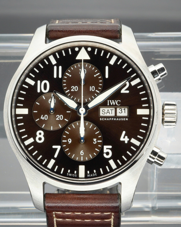 2022 IWC Schaffhausen Pilot "Antoine de Saint-Exupéry" 43MM Brown Dial Leather Strap (IW377713)