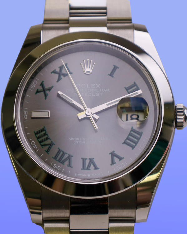 2025 Rolex Datejust "Wimbledon" 41MM Slate Dial Oyster Bracelet (126300)