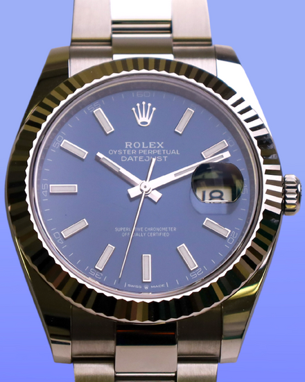 2026 Rolex Datejust 41MM Blue Dial Oyster Bracelet (126334)