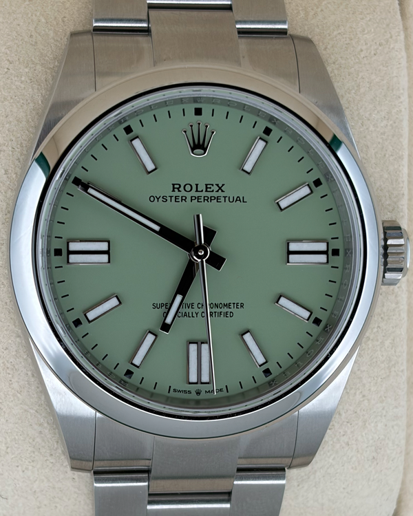 2026 Rolex Oyster Perpetual 41MM Pistachio Dial Oyster Bracelet (134300)