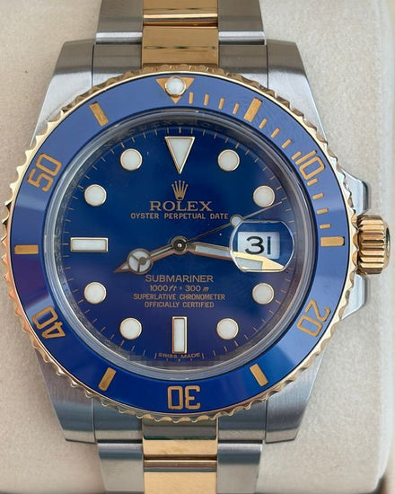 2013 Rolex Submariner Date "Bluesy" 40MM Blue Dial Two-Tone Oyster Bracelet (116613LB)
