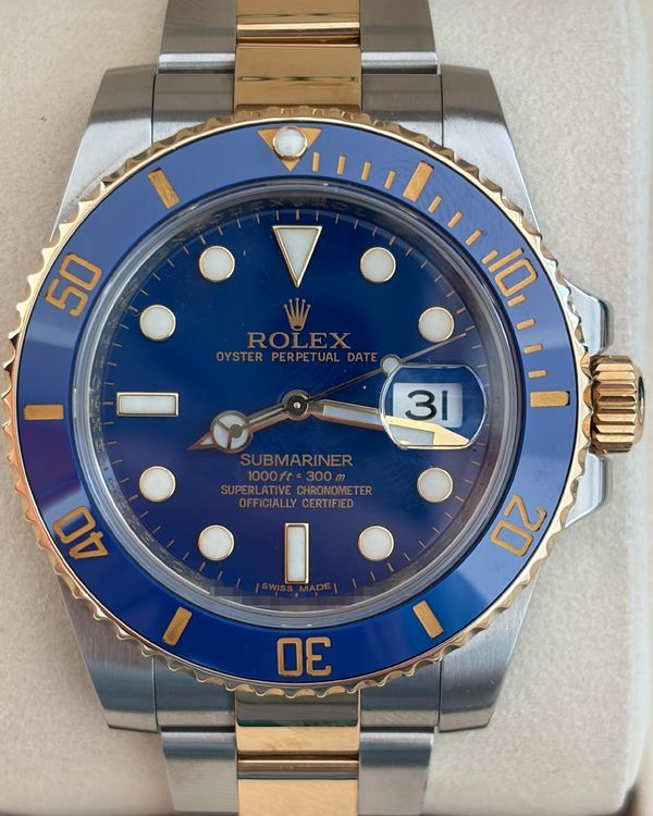 2013 Rolex Submariner Date "Bluesy" 40MM Blue Dial Two-Tone Oyster Bracelet (116613LB)