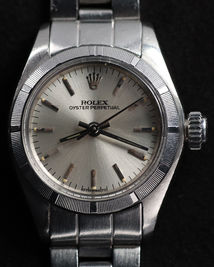 1975 Rolex Oyster Perpetual 26MM Silver Dial Oyster Bracelet (6723)
