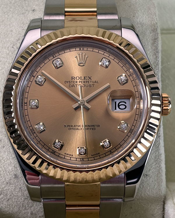 2014 Rolex Datejust II 41MM Champagne Dial Two-Tone Oyster Bracelet (116333)