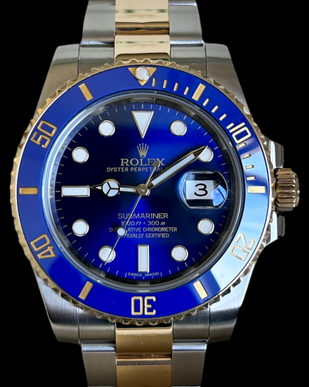 No Reserve - Rolex Submariner Date "Bluesy" 40MM Blue Dial Two-Tone Oyster Bracelet (116613LB)