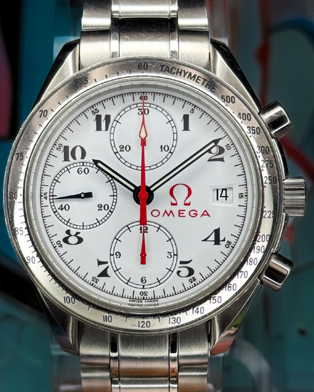 Omega Speedmaster Date Olympic "Los Angeles 1932" 39MM White Dial Steel Bracelet (3513.20.00)