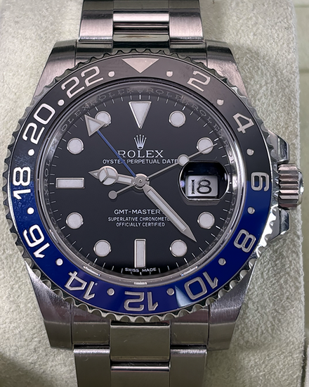 2014 Rolex GMT-Master II "Batman" 40MM Black Dial Oyster Bracelet (116710BLNR)