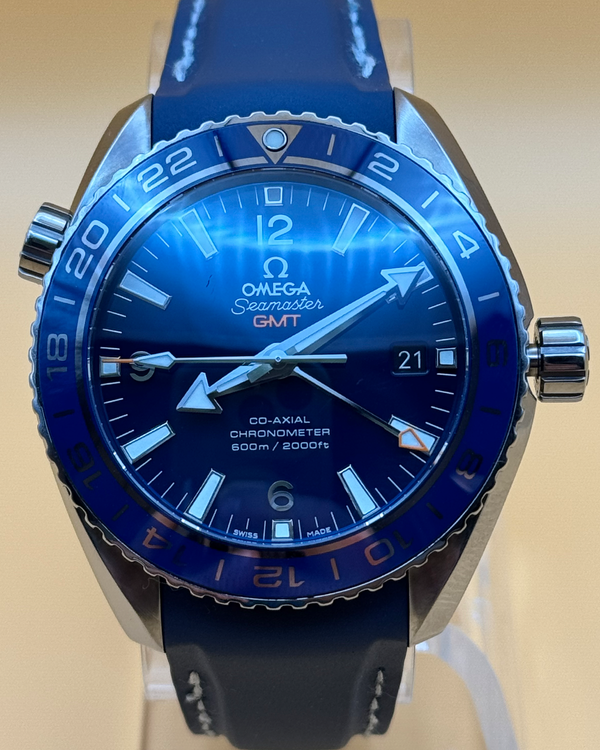 2024 Omega Seamaster Planet Ocean 600M GMT 43.5MM Blue Dial Rubber Strap (232.92.44.22.03.001)