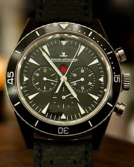 Jaeger-LeCoultre Deep Sea Chronograph 44MM Black Dial Leather Strap (Q208A570)