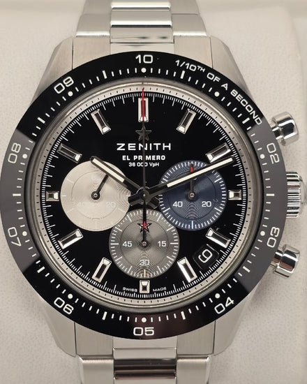 2021 Zenith Chronomaster Sport 41MM Black Dial Steel Bracelet (03.3100.3600/21.M3100)