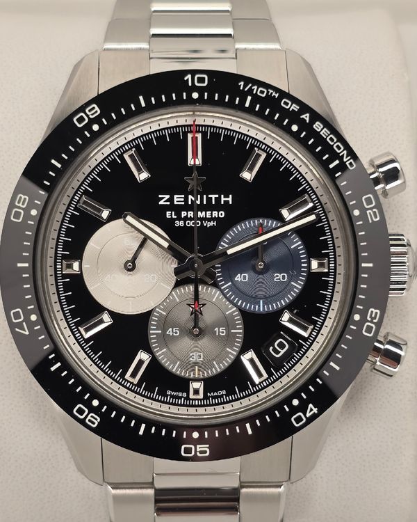 2021 Zenith Chronomaster Sport 41MM Black Dial Steel Bracelet (03.3100.3600/21.M3100)