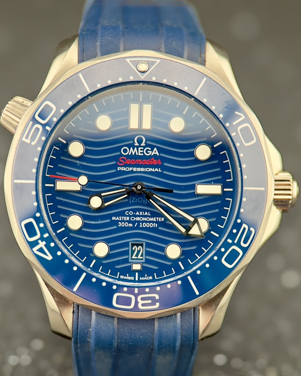 2024 Omega Seamaster Diver 300M 42MM Blue Dial Rubber Strap (210.32.42.20.03.001)