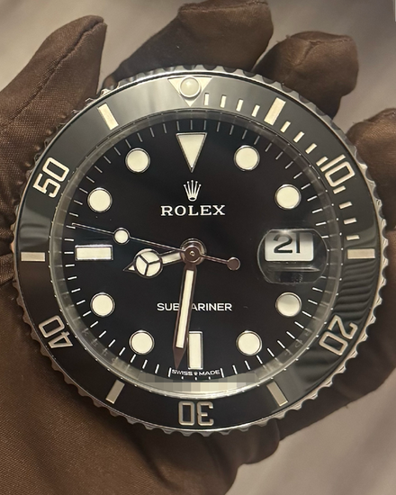 2025 Rolex Submariner Date Desk Clock 80MM Quartz Black Dial (909010LN)