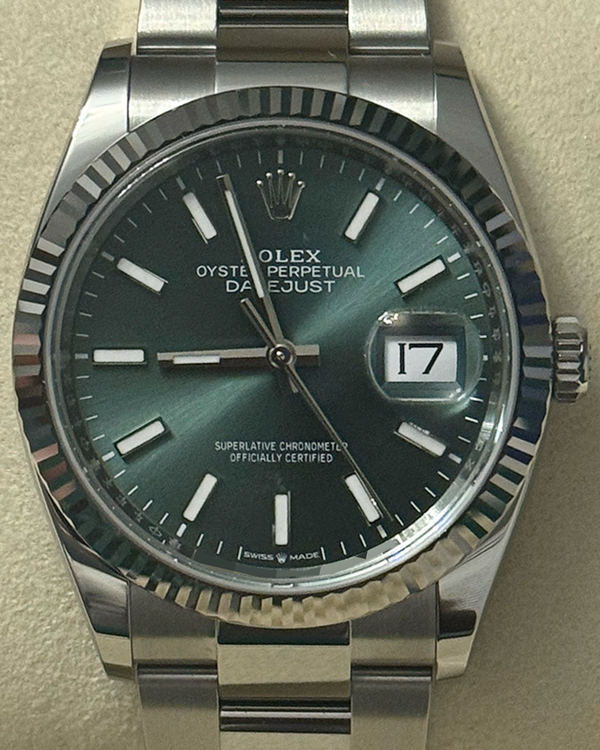 2025 Rolex Datejust 36MM Green Dial Oyster Bracelet (126234)