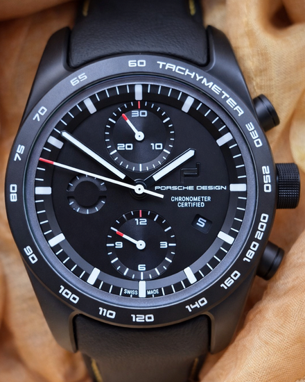 2024 Porsche Design Chronograph 42MM Black Dial Leather Strap (6004.0.00.044.00.0)