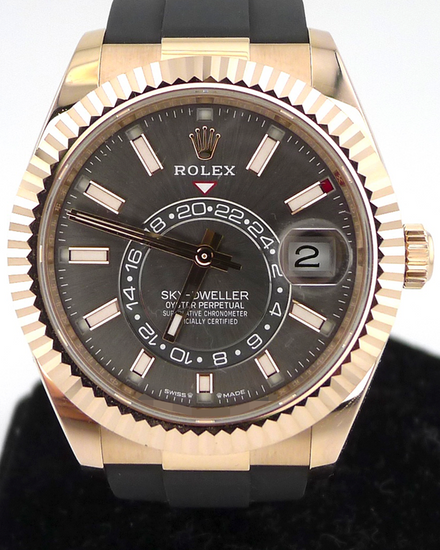 2023 Rolex Sky-Dweller 42MM Slate Dial Rubber Strap (336235)