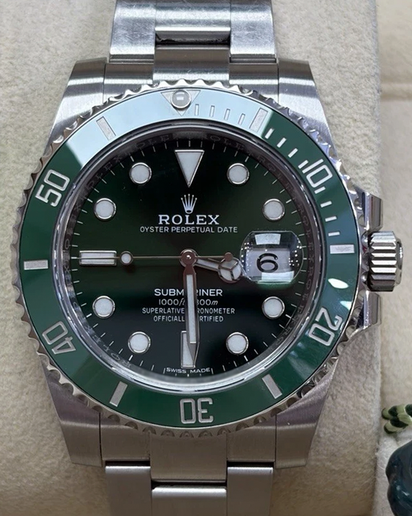 2020 Rolex Submariner Date “Hulk” 40MM Green Dial Oyster Bracelet (116610LV)