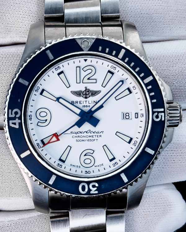 2019 Breitling Superocean 42MM White Dial Steel Bracelet (A17366)