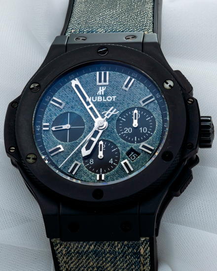 Hublot Big Bang "Jeans" 44MM Blue Dial Rubber Strap (301.CI.2770.NR.JEANS)
