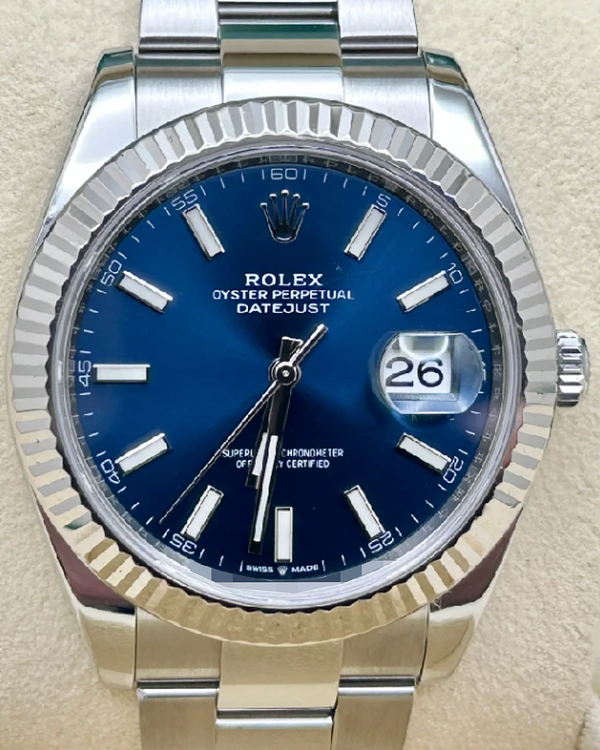 2021 Rolex Datejust 41MM Blue Dial Oyster Bracelet (126334)