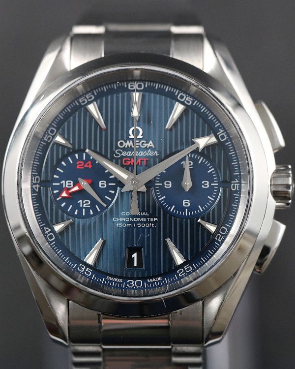 2016 Omega Seamaster Aqua Terra 150M Chronograph GMT 43MM Blue Dial Steel Bracelet (231.10.43.52.03.001)