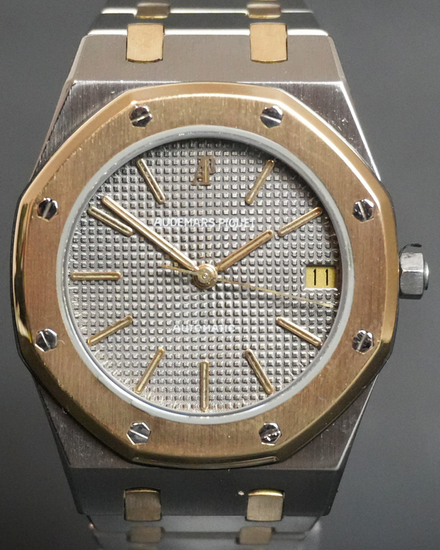 Audemars Piguet Royal Oak Mini Jumbo Yellow Gold 36MM Grey Dial Two-Tone Bracelet (14700SA)
